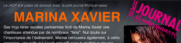 Marina Xavier en concert au petit journal Montparnasse