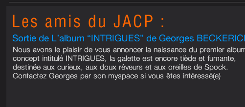 Georges Beckerich sur Myspace