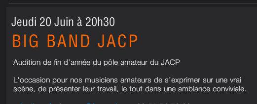 Big Band JACP à la royale FACTORY